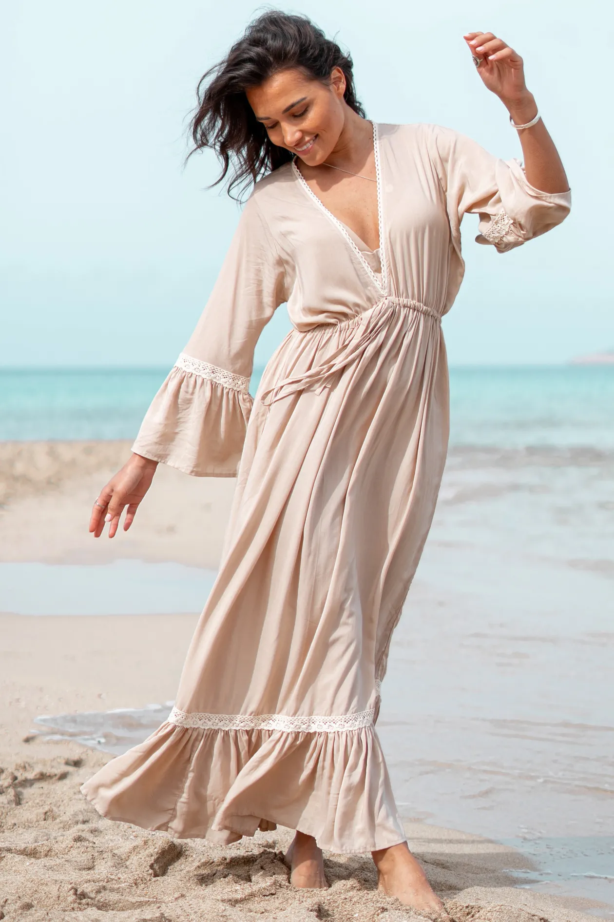 Robe Isabella Crochet Ecru