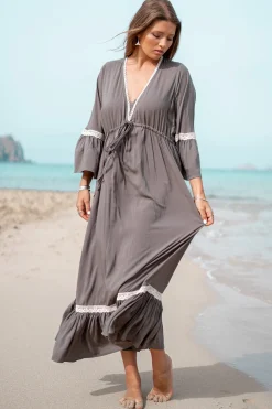 Robe Isabella Crochet Taupe
