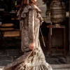 Robe longue à volants Sparkle Taupe Gold