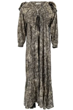 Robe longue à volants Sparkle Black Gold