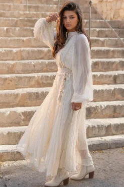 Robe longue Bliss Ecru