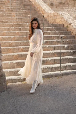 Robe longue Bliss Ecru