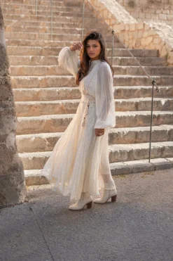 Robe longue Bliss Ecru
