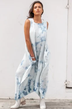 Robe longue Ciri Blue Tie Dye