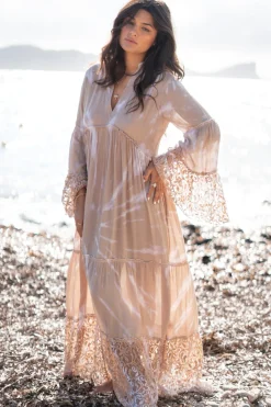 Robe longue Dali Batik Taupe