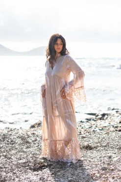 Robe longue Dali Batik Taupe