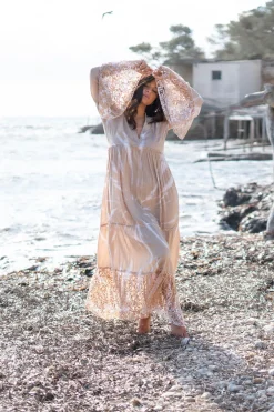 Robe longue Dali Batik Taupe