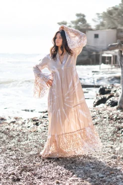 Robe longue Dali Batik Taupe