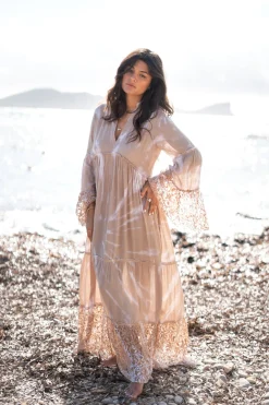 Robe longue Dali Batik Taupe
