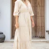 Robe longue Glorio Cuadros Sand