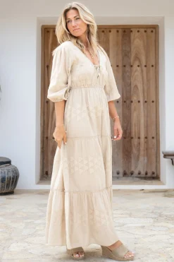 Robe longue Glorio Cuadros Sand