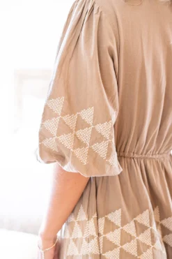 Robe longue Glorio Cuadros Taupe