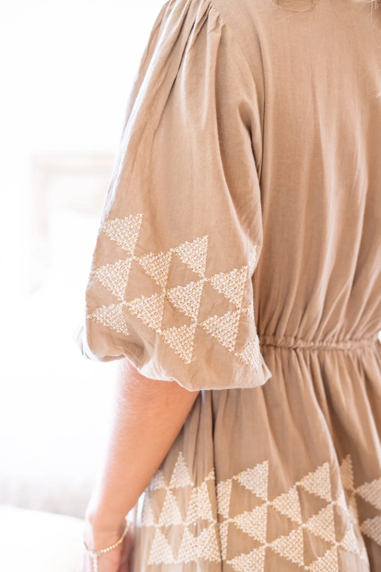 Robe longue Glorio Cuadros Taupe