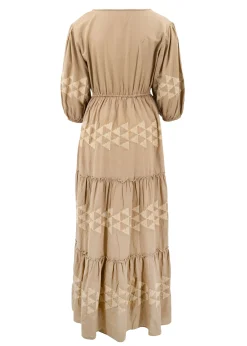 Robe longue Glorio Cuadros Taupe