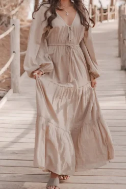 Robe longue Ida Taupe