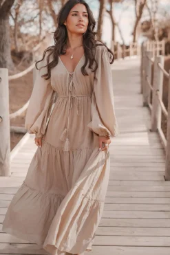 Robe longue Ida Taupe