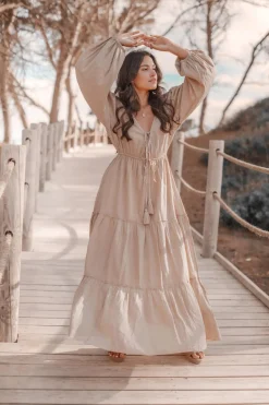 Robe longue Ida Taupe