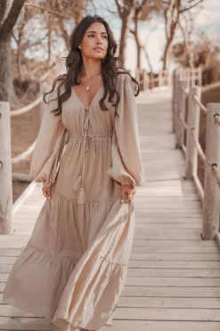 Robe longue Ida Taupe