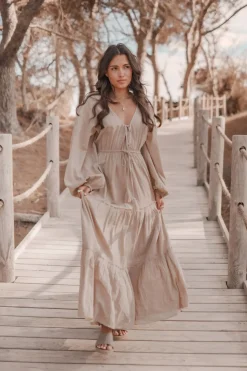 Robe longue Ida Taupe