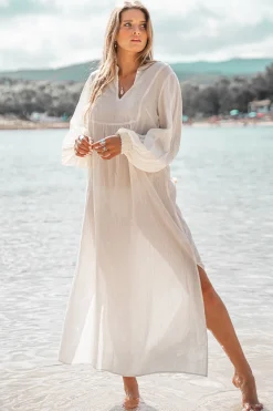 Robe longue Jaime Ivoire