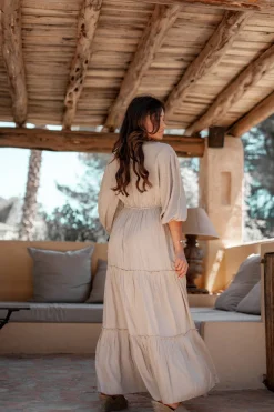 Robe longue Luciana Taupe clair