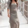 Robe longue Taupe