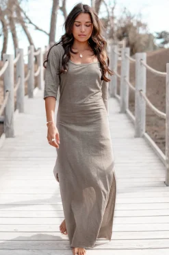 Robe longue Taupe