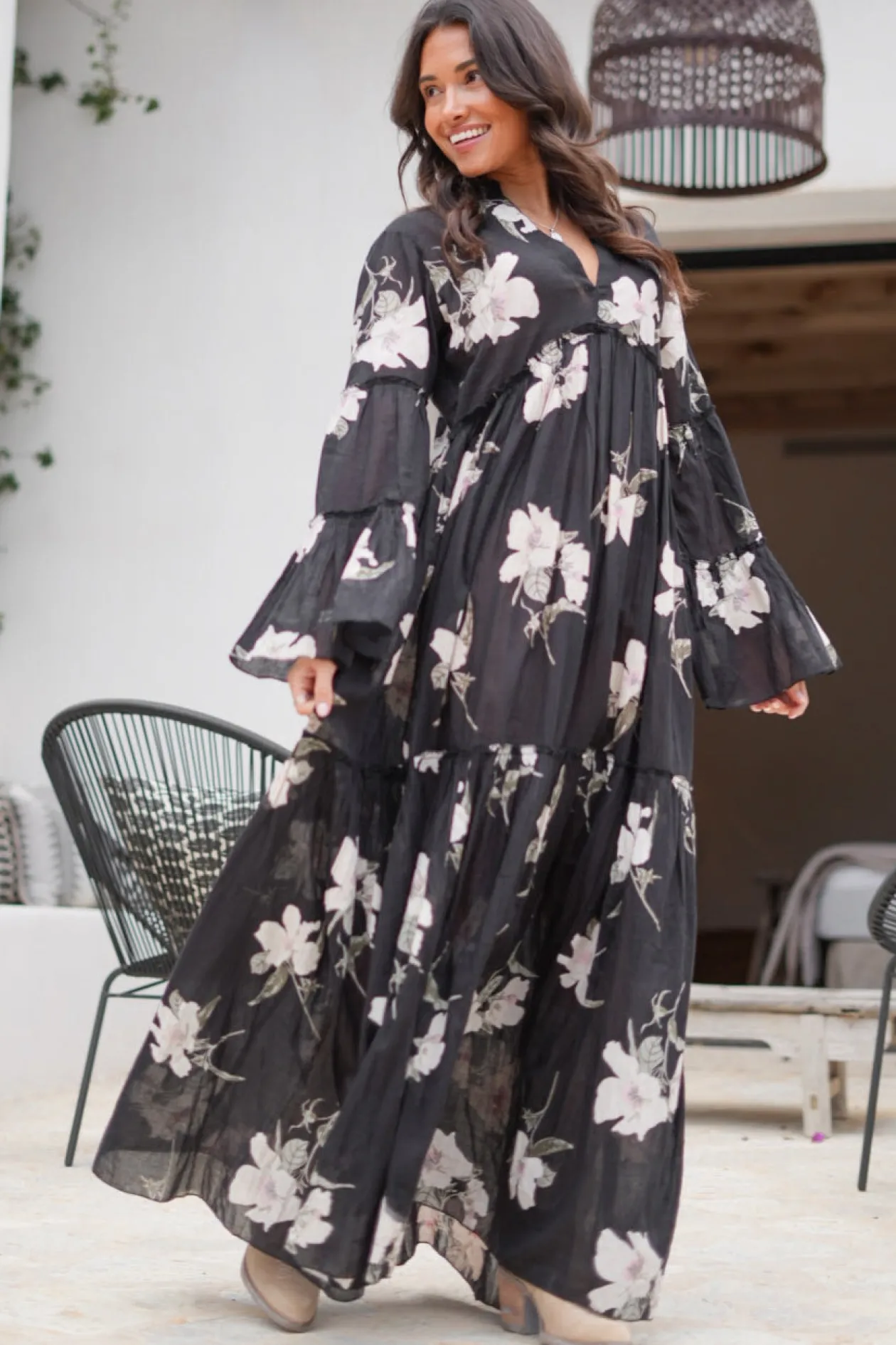 Robe Lucia Bloom Noir