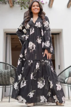 Robe Lucia Bloom Noir