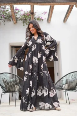 Robe Lucia Bloom Noir