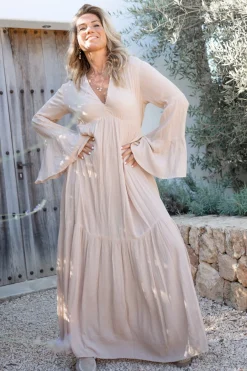 Robe Lucia Flower Taupe clair
