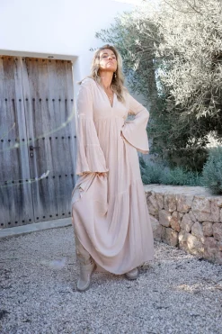 Robe Lucia Flower Taupe clair
