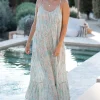Robe Madia Baroque Mint Print