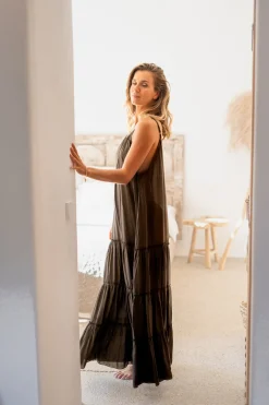 Robe Madia Boho Taupe foncé
