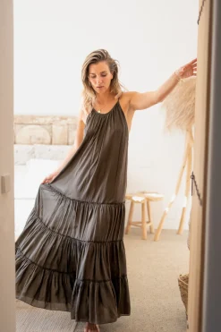 Robe Madia Boho Taupe foncé