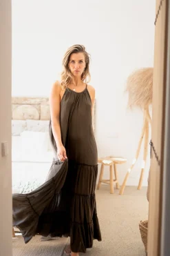 Robe Madia Boho Taupe foncé