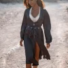 Robe midi en satin Noor