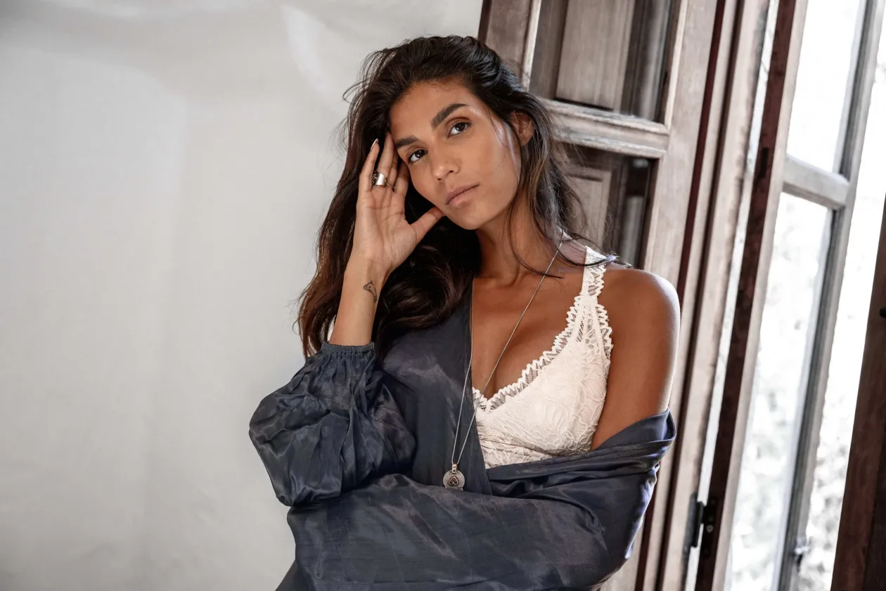 Robe midi en satin Noor