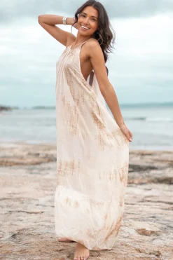 Robe Mina Tie Dye Taupe