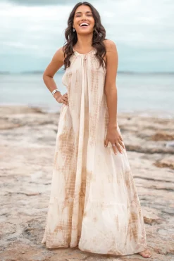 Robe Mina Tie Dye Taupe