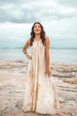Robe Mina Tie Dye Taupe
