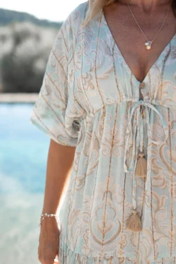 Robe Mio Baroque Bleu pâle imprimé