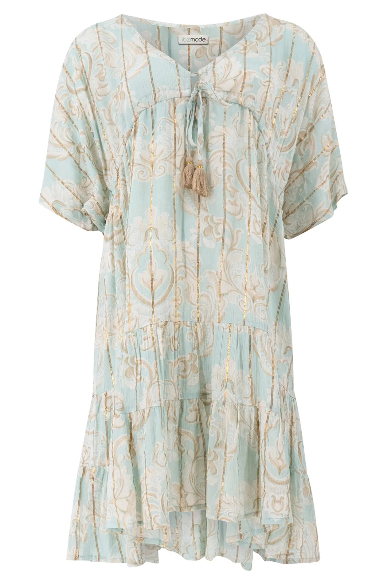 Robe Mio Baroque Bleu pâle imprimé