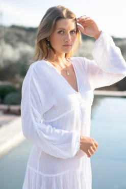 Robe Mio Paisley Blanc