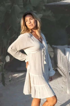 Robe Mio Paisley Ivoire