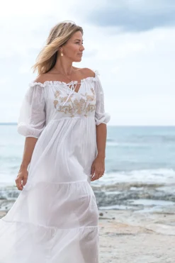 Robe Peralta Bordado Blanc