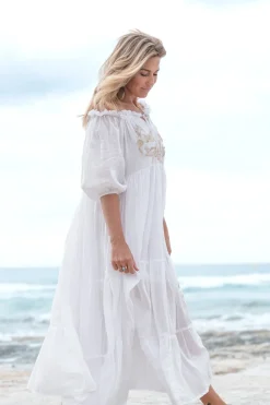 Robe Peralta Bordado Blanc