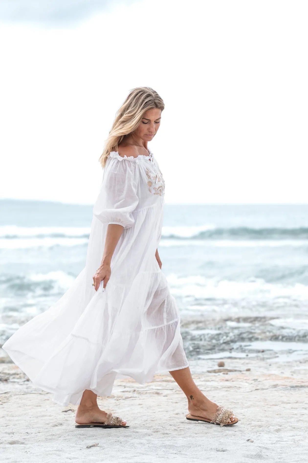 Robe Peralta Bordado Blanc