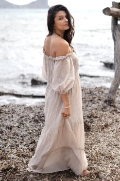 Robe Peralta Bordado Light Taupe