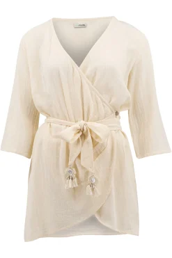 Robe portefeuille Deya Ivoire